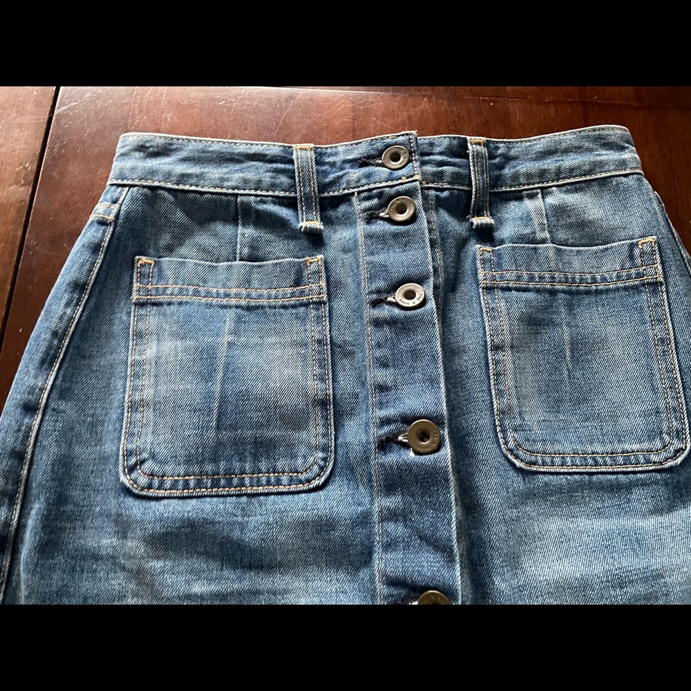 rag & bone Denim Santa Cruz Button Skirt